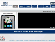 Tablet Screenshot of genesishealthtechnologies.com